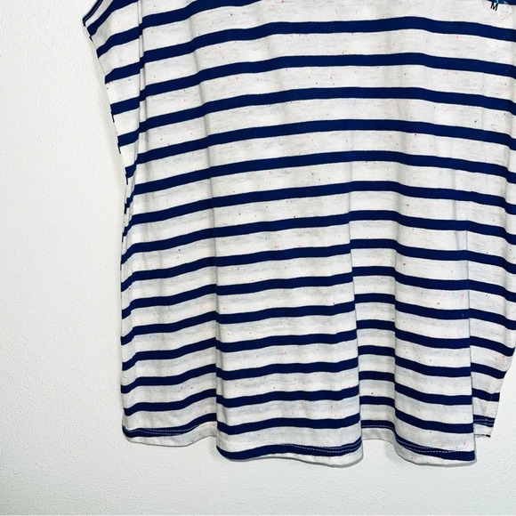 Maurices NWT 24/7 White & Blue Striped Flecked Forever Tank Top Medium Women’s - Picture 5 of 11